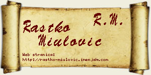 Rastko Miulović vizit kartica